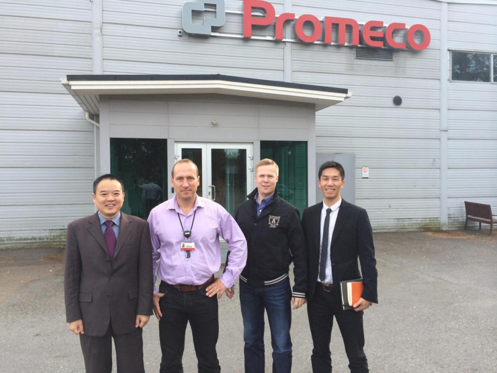 In September 2014, the Chairman Mr. River and Vice General Manager Mr. Victor visited the customers in Europe.